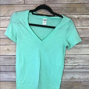 PINK V-neck t size xs